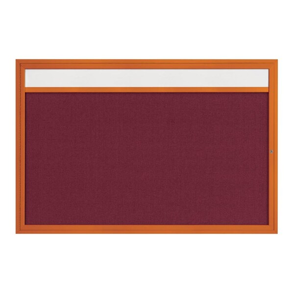 Slim Enclosed Corkboard, 36"x36", Bronze Alum Frame/Cork